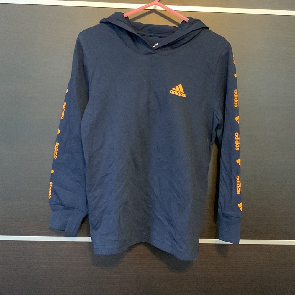 Adidas Boys Long Sleeve Hooded Tee-Shirt